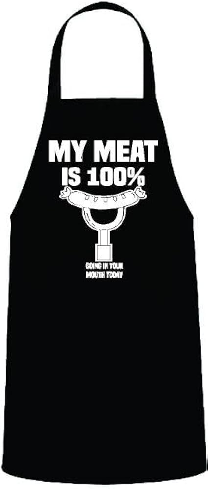 My Meat is 100% Going in Your Mouth Today, Funny Mens Grilling Apron, BBQ Apron for Wife, Barbecue Gift for Dad, Backyard Cooking, Summer