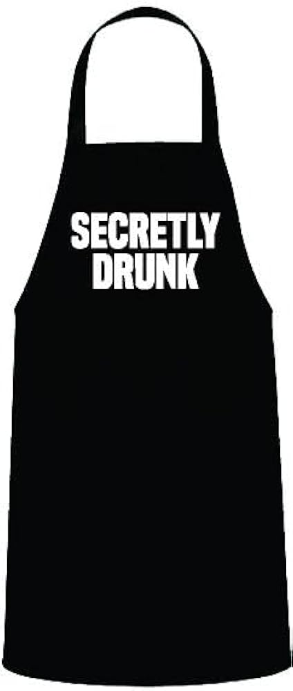 Secretly Drunk Funny Mens Grilling Apron, BBQ Apron for Wife, Barbecue Gift for Dad, Backyard Cooking, Summer