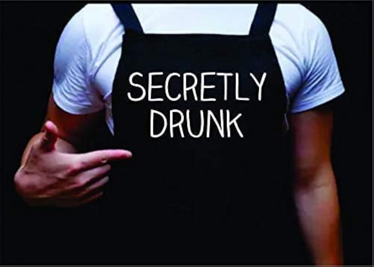 Secretly Drunk V2, Funny BBQ Apron for Men, Men’s Apron for Grilling Gifts for Men, Grilling Apron, Barbecue Gift, Backyard Cooking, Summer Time, BBQ Aprons, Chef Apron