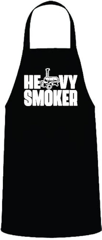 Heavy Smoker, Funny Men's Grilling Apron, BBQ Apron for Husband, Barbecue Gift for Pop, Backyard Cooking, Summer Time, BBQ Aprons, BBQ Gifts