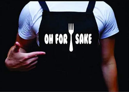 Oh for Forks Sake, Funny BBQ Apron for Men, Men’s Apron for Grilling Gifts for Men, Grilling Apron, Barbecue Gift, Backyard Cooking, Summer Time, BBQ Aprons, Chef Apron