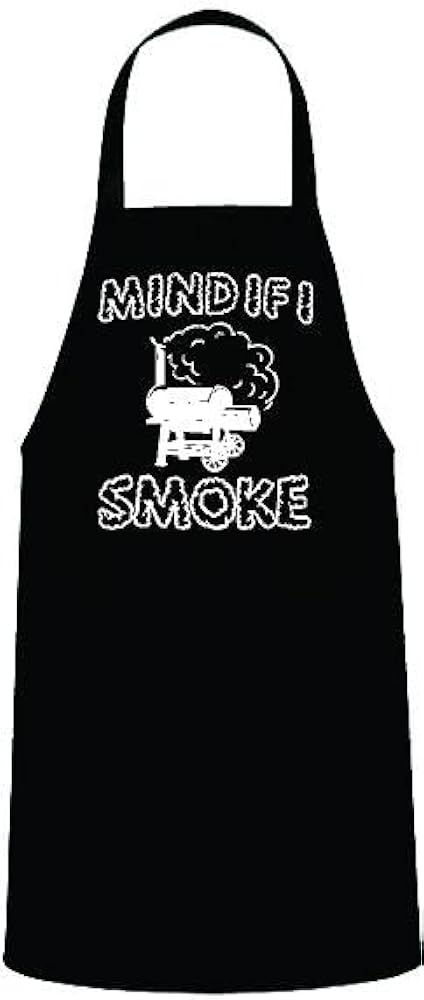 Mind If I Smoke, Funny Mens Grilling Apron, BBQ Apron for Wife, Barbecue Gift for Dad, Backyard Cooking, Summer