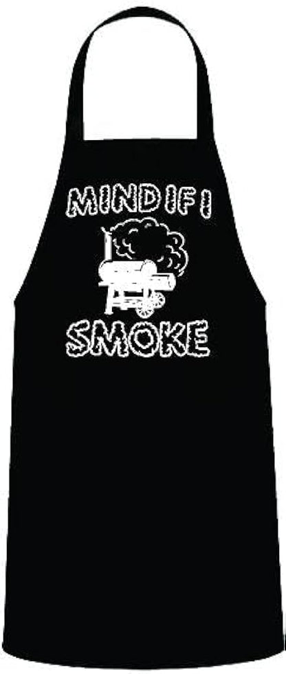 Mind If I Smoke, Funny Mens Grilling Apron, BBQ Apron for Wife, Barbecue Gift for Dad, Backyard Cooking, Summer
