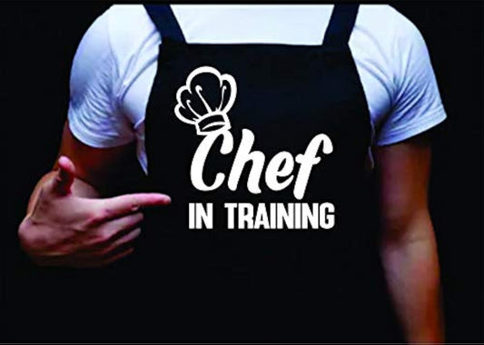 Chef In Training, Manly Apron, Funny BBQ Apron for Men, Men’s Apron for Grilling Gifts for Men, Grilling Apron