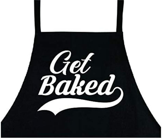 Get Baked, Manly Apron, Funny BBQ Apron for Men, Men’s Apron for Grilling Gifts for Men, Grilling Apron