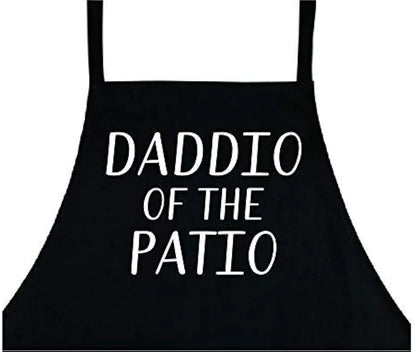 Daddio of The Patio, Manly Apron, Funny BBQ Apron for Men, Men’s Apron for Grilling Gifts for Men, Grilling Apron