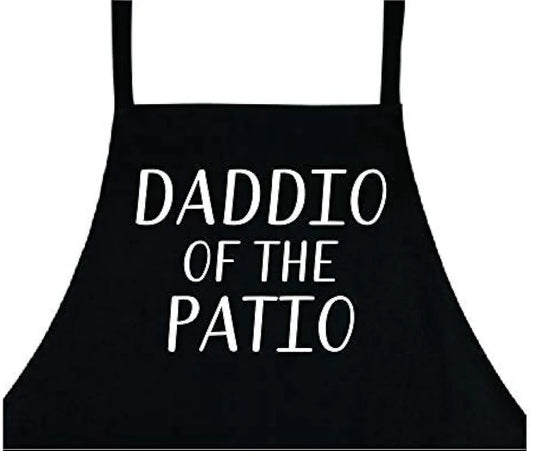 Daddio of The Patio, Manly Apron, Funny BBQ Apron for Men, Men’s Apron for Grilling Gifts for Men, Grilling Apron