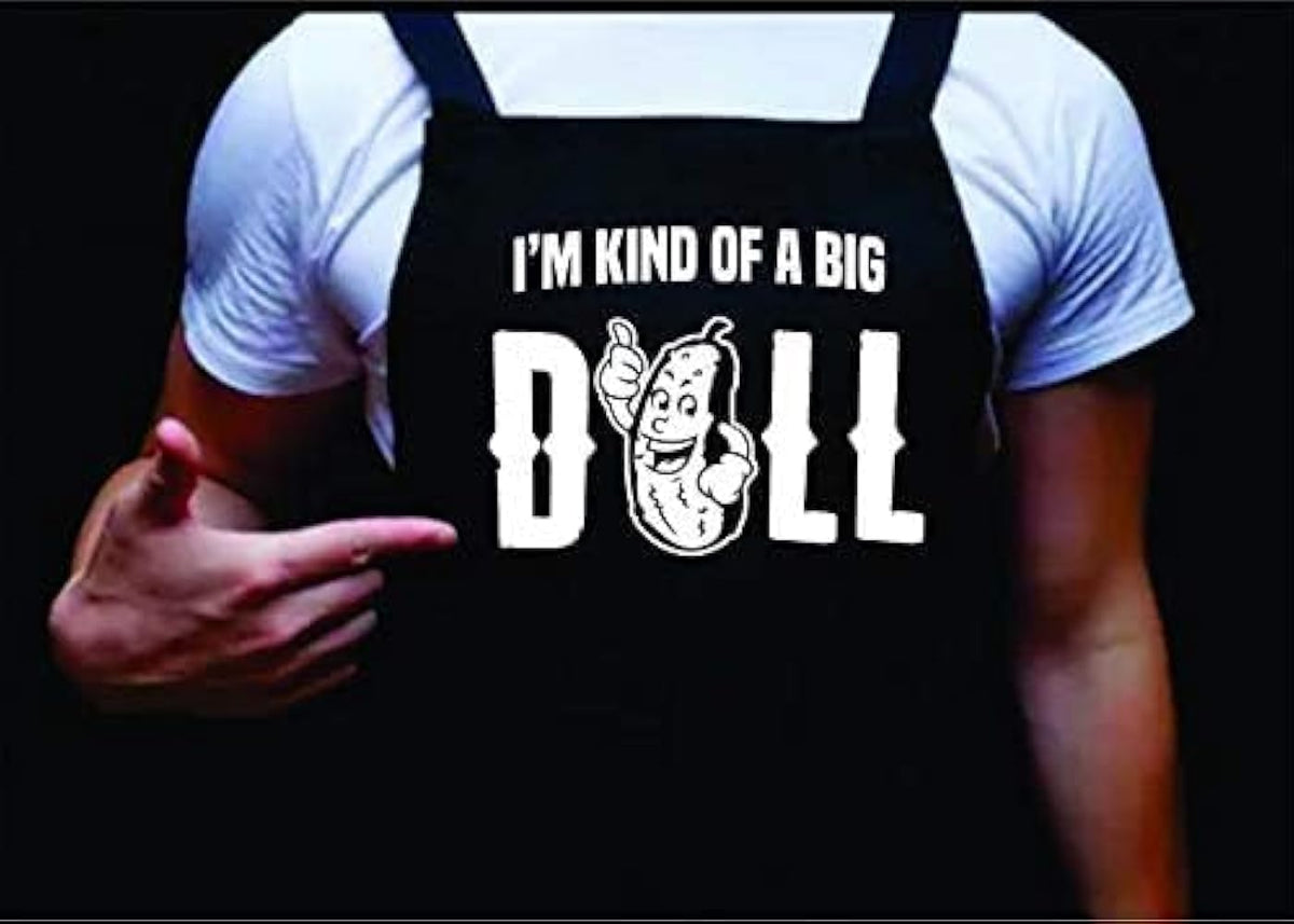 I'm Kind of a Big Dill, Funny Pickle, BBQ Apron for Men, Men’s Apron for Grilling Gifts for Men, Grilling Apron, Barbecue Gift, Backyard Cooking, Summer Time, BBQ Aprons, Chef Apron