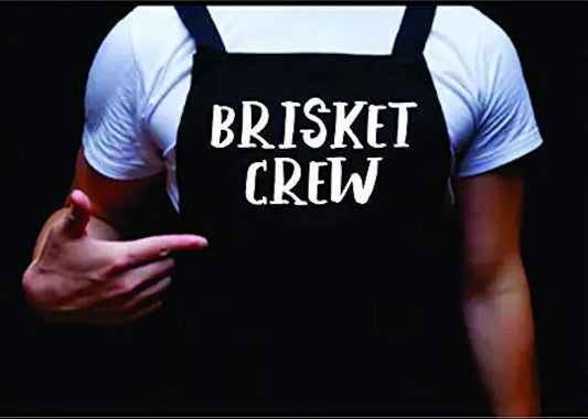 Brisket Crew, Manly Apron, Funny BBQ Apron for Men, Men’s Apron for Grilling Gifts for Men, Grilling Apron