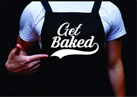 Get Baked, Manly Apron, Funny BBQ Apron for Men, Men’s Apron for Grilling Gifts for Men, Grilling Apron