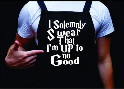 I Solemnly Swear, Woman's Apron, Funny BBQ Apron for Woman, Woman's Apron for Grilling Gifts for Ladies, Grilling Apron, Barbecue Gift, Wedding Gift