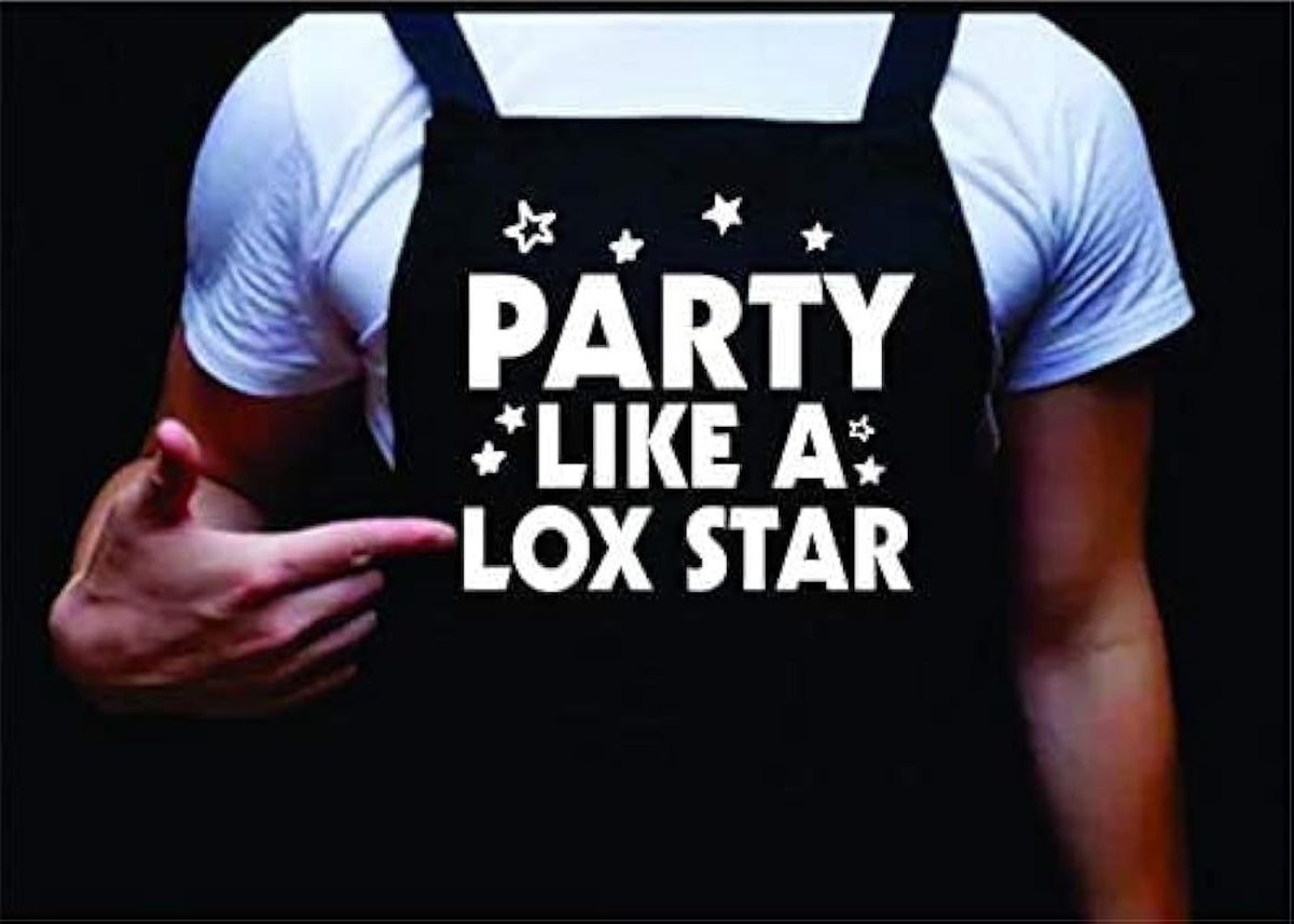 Party Like A Lox Star, Funny BBQ Apron for Men, Men’s Apron for Grilling Gifts for Men, Grilling Apron, Barbecue Gift, Backyard Cooking, Summer Time, BBQ Aprons, Chef Apron