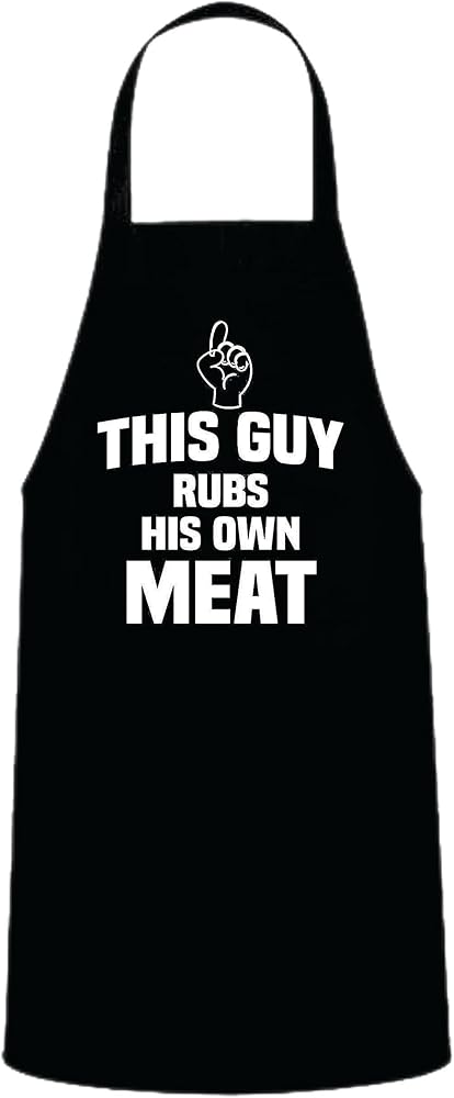 Dabbledown This Guy Rubs His Own Meat, Manly Apron, Funny BBQ Apron for Men, Men’s Apron for Grilling Gifts for Men, Grilling Apron