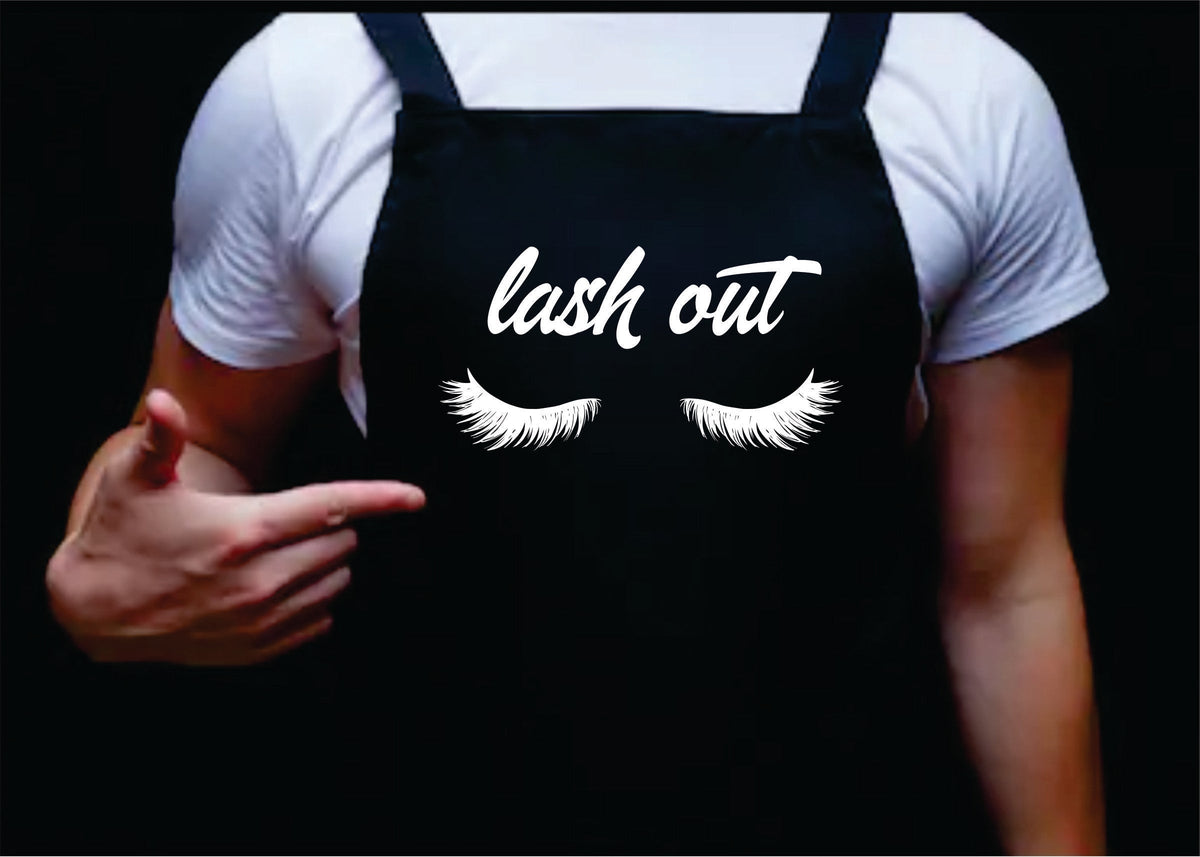 Dabbledown Lash Out, Woman's Apron, Funny Apron for Girls, Woman's Apron for Work, Gifts for Women, Work Apron